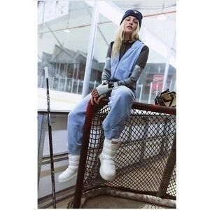 Free People Fp Movement Set Go Hoodie Jumpsuit Sleeveless Powder Blue L 283200